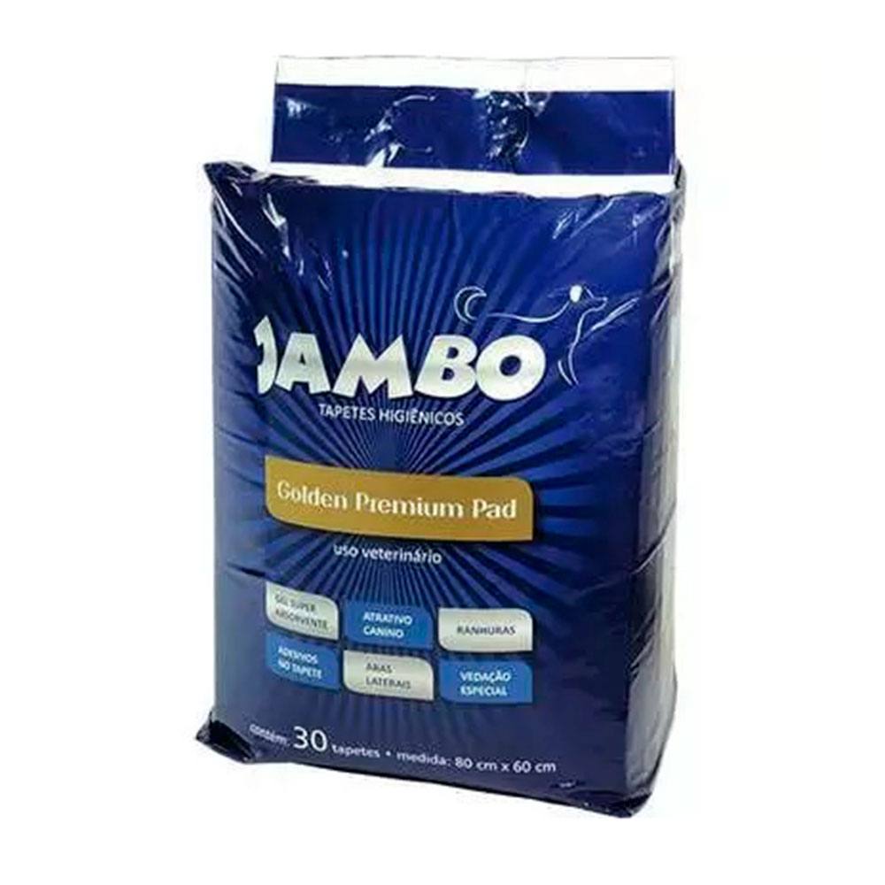 Tapete Higiênico Para Cães Jambo Golden 80x60cm 30 Unidades