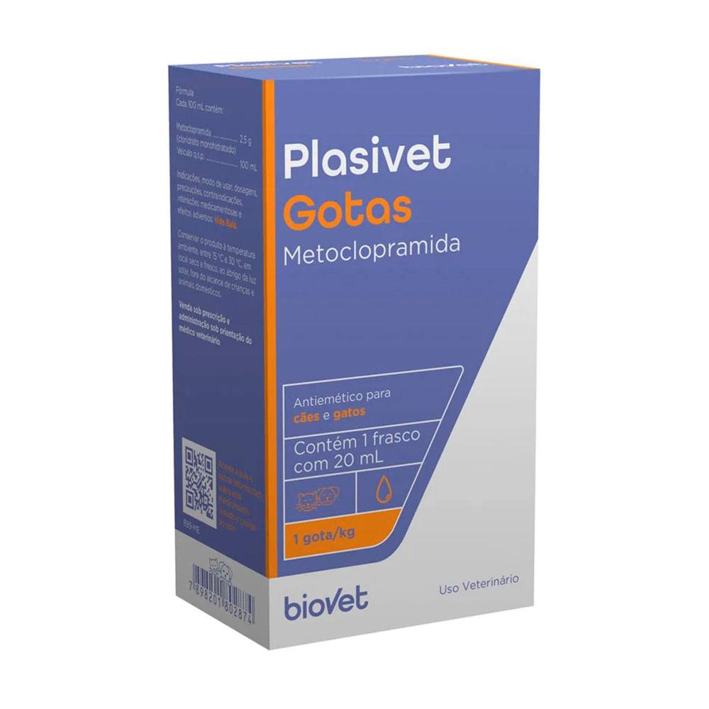 Antiemético Biovet Plasivet para Cães e Gatos 20mL