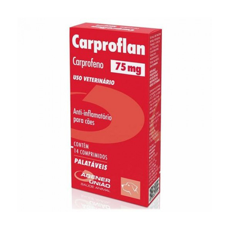 Carproflan 75mg Anti-inflamatório Agener União com 14 Comprimidos