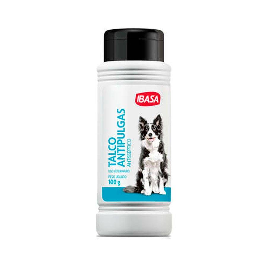 Talco Ibasa Antisséptico Antipulgas e Carrapatos para Cães 100g