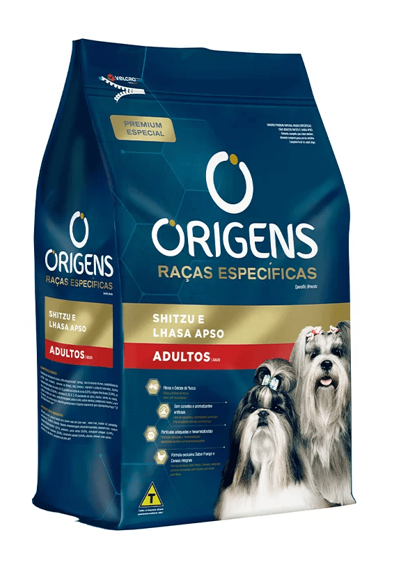 Ração Origens Raças Específicas Cães Adultos Shih tzu e Lhasa Apso - 3kg