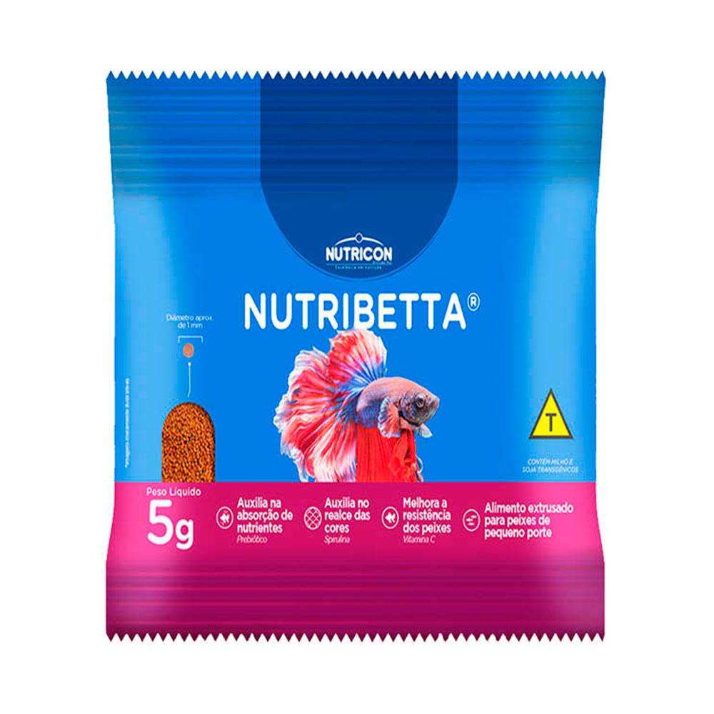 Ração Nutribetta Para Peixes Nutricon - 5g