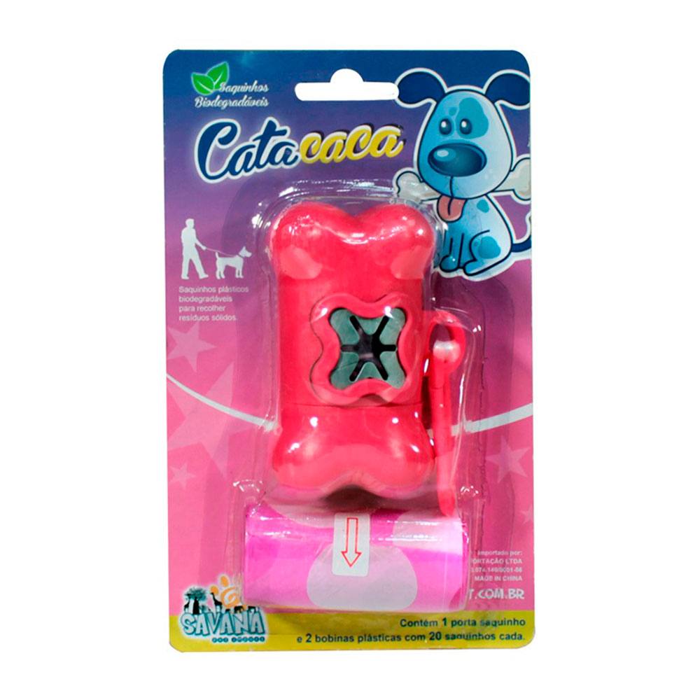 Kit Cata Caca Para Cães Savana Pet - Rosa