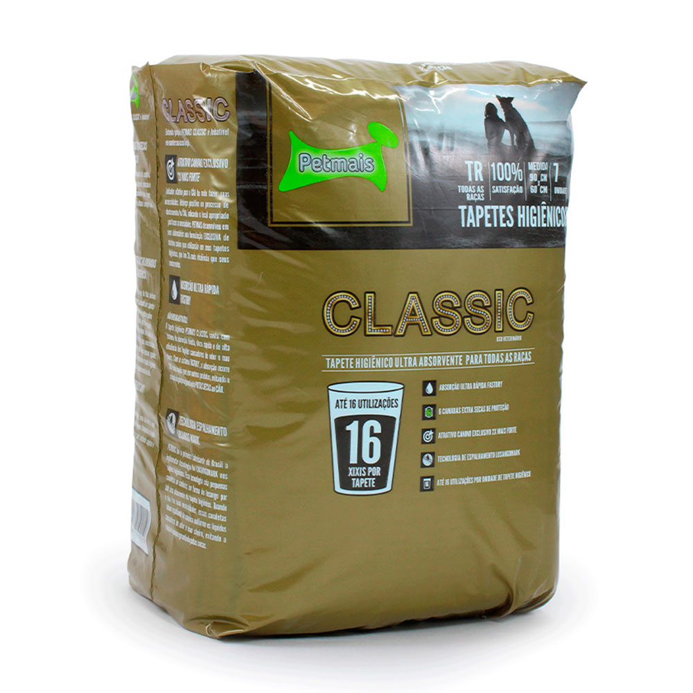Tapete Higiênico Para Cães Classic Petmais 7 Unidades