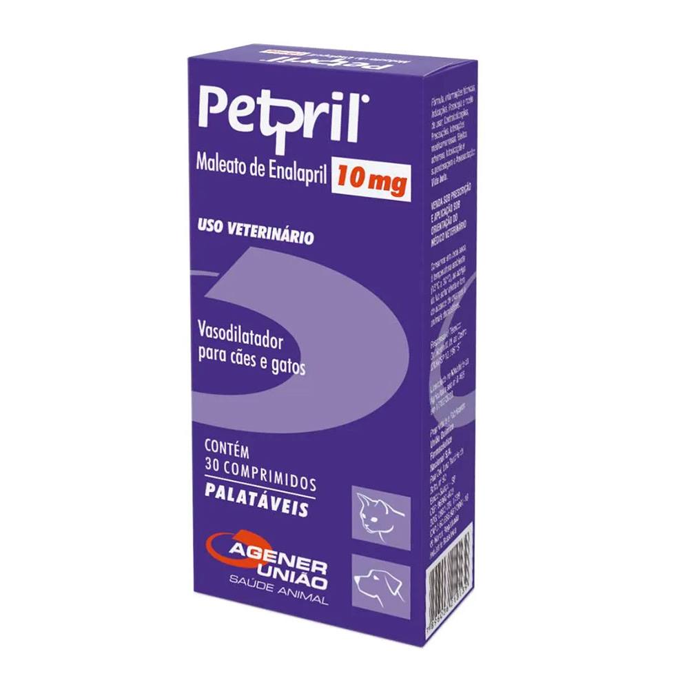 Petpril 10mg Para Cães e Gatos Agener União 30 Comprimidos