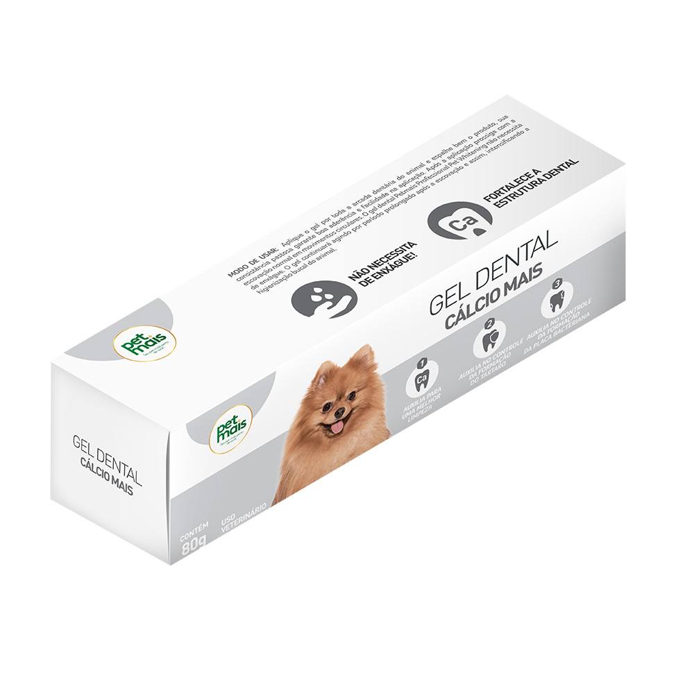 Gel Dental Cálcio Mais Para Cães e Gatos Petmais - 80g