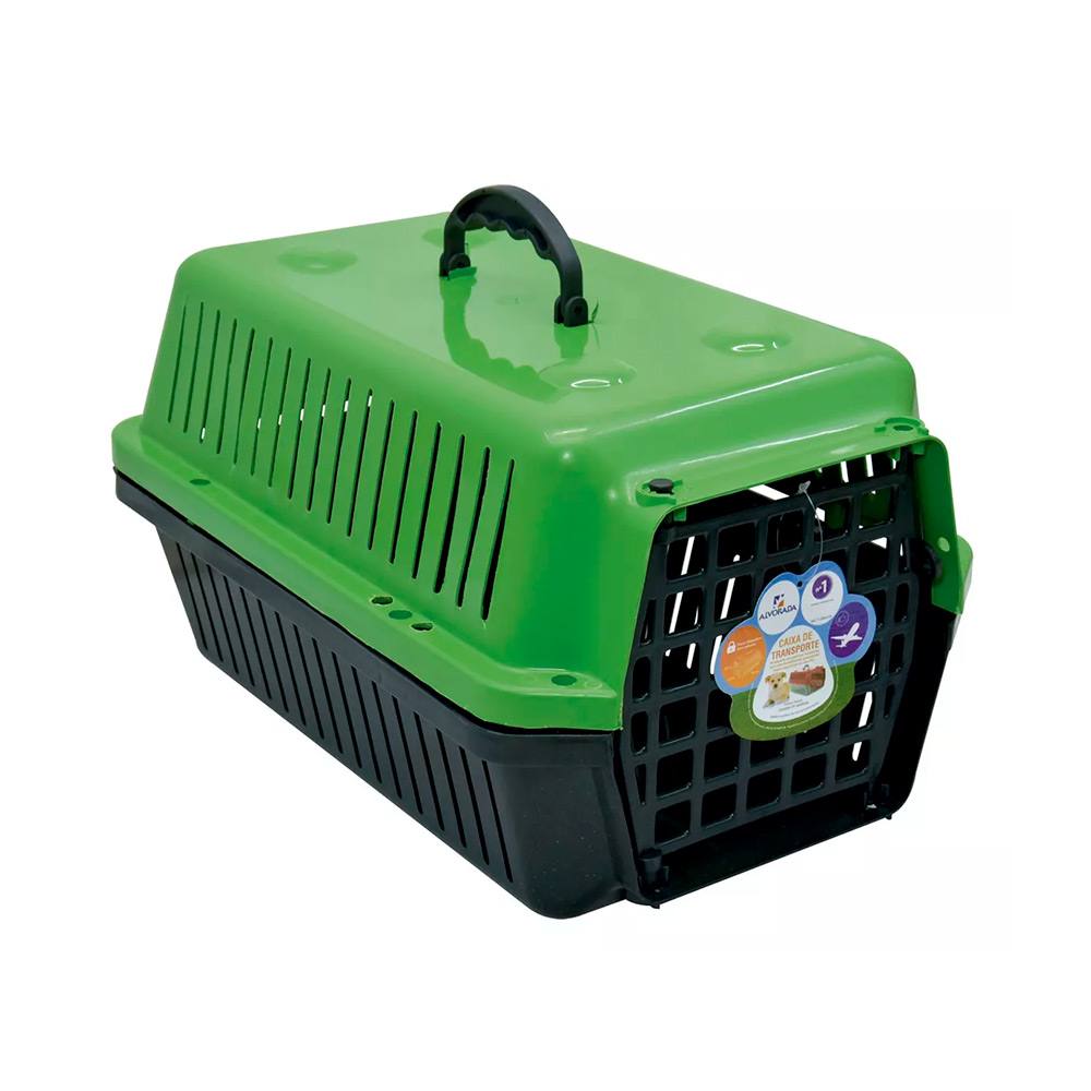 Caixa de Transporte Para Cães e Gatos Alvorada Pet Verde Nº1