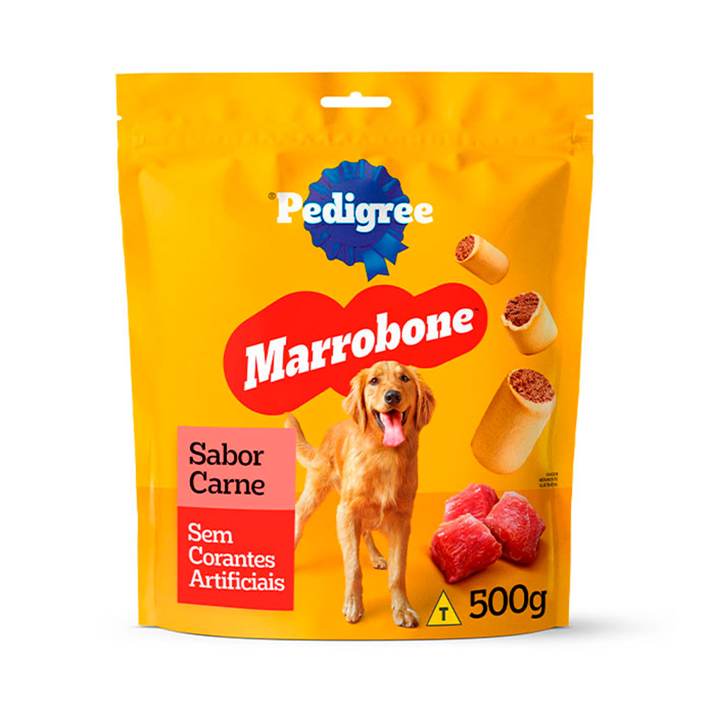 Biscoito Pedigree Biscrok Marrobone Para Cães Adultos Sabor Carne 500g