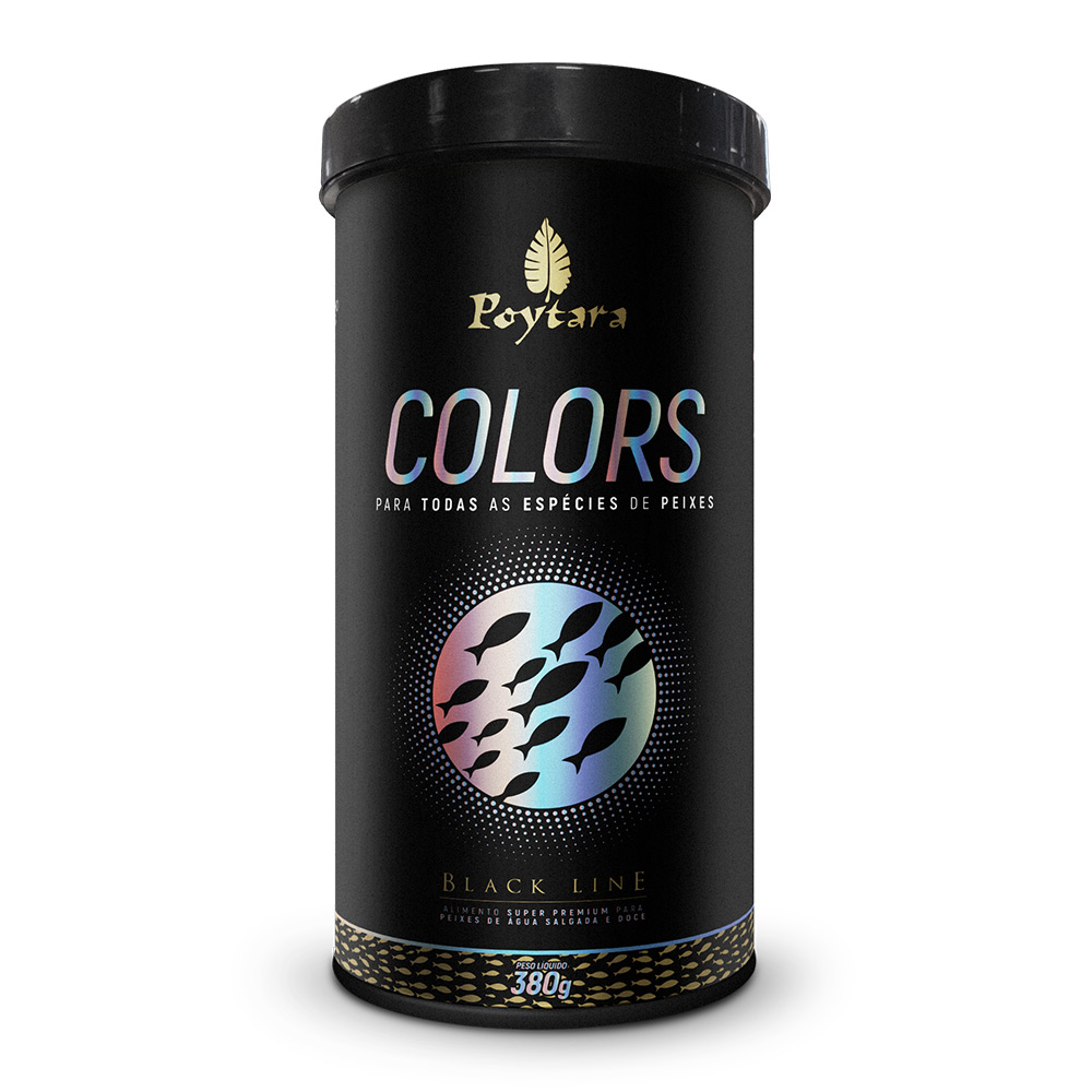 Ração Poytara Para Peixes Colors Black Line 380g