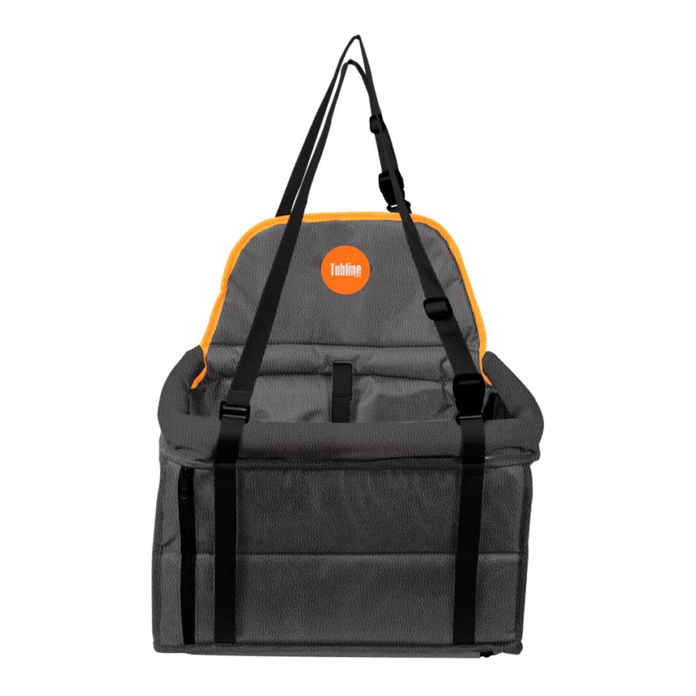 Assento Tubline Transpet One Para Cães E Gatos Preto e Laranja Até 10kg