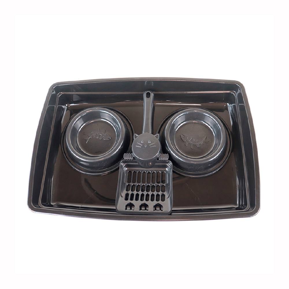 Kit Bandeja Higiênica Pop 4x1 Para Gatos Black Pet Injet