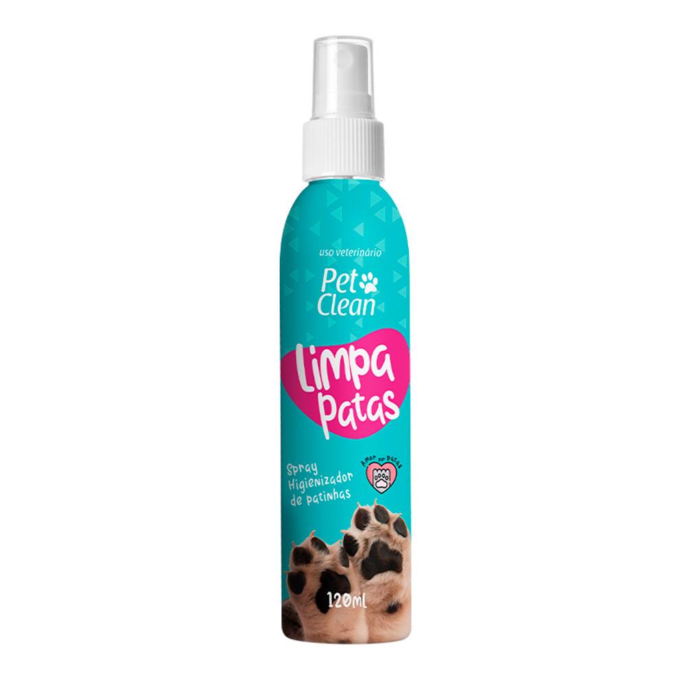 Spray Higienizador Limpa Patas Para Cães e Gatos Pet Clean 120mL