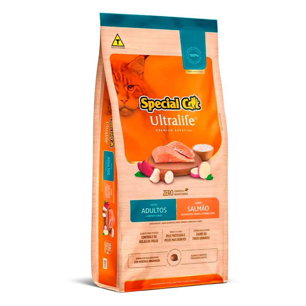 Ração Special Cat Ultralife Para Gatos Adultos Salmão e Arroz 1kg