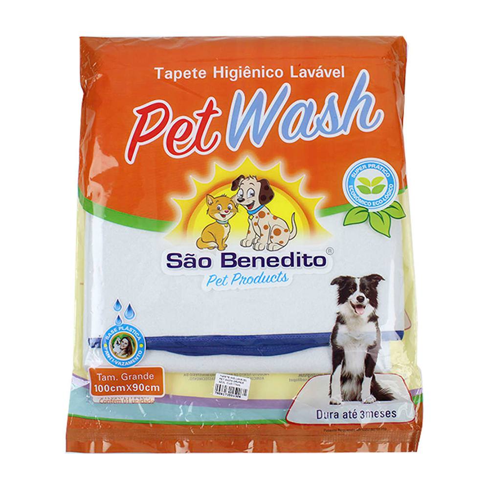 Tapete Higiênico Lavável Para Cães Petwash São Benedito Azul Grande