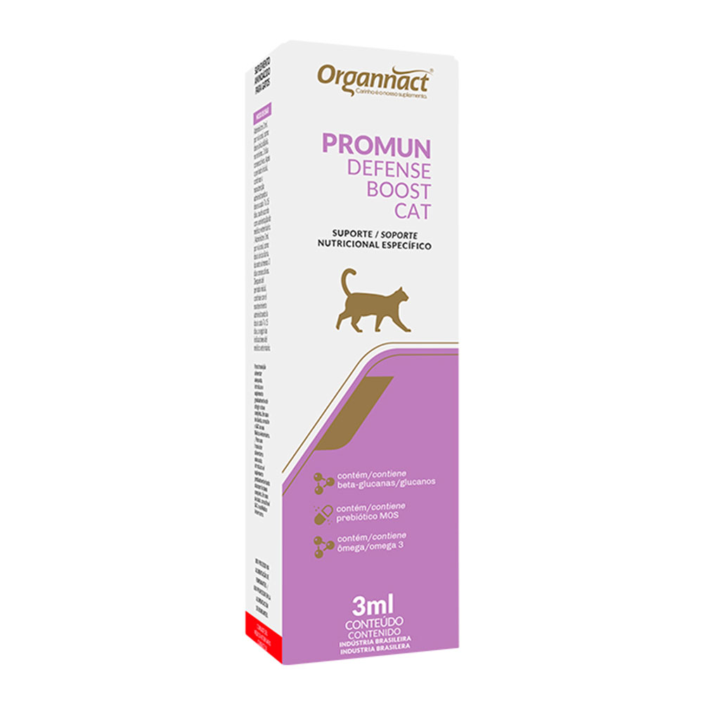 Suplemento Promun Defense Boost Cat Para Gatos Organnact 3ml