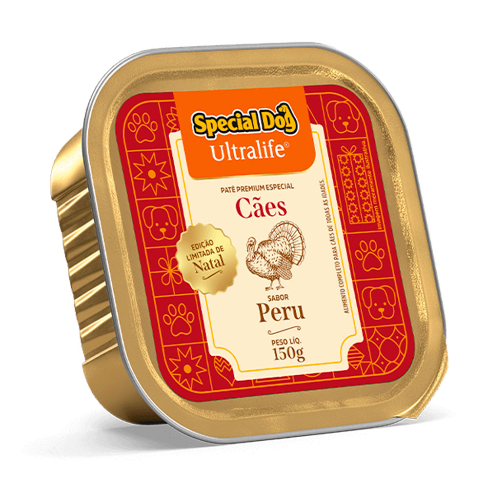 Ração Úmida Special Dog Ultralife Patê Cães Adultos Sabor Peru 150g