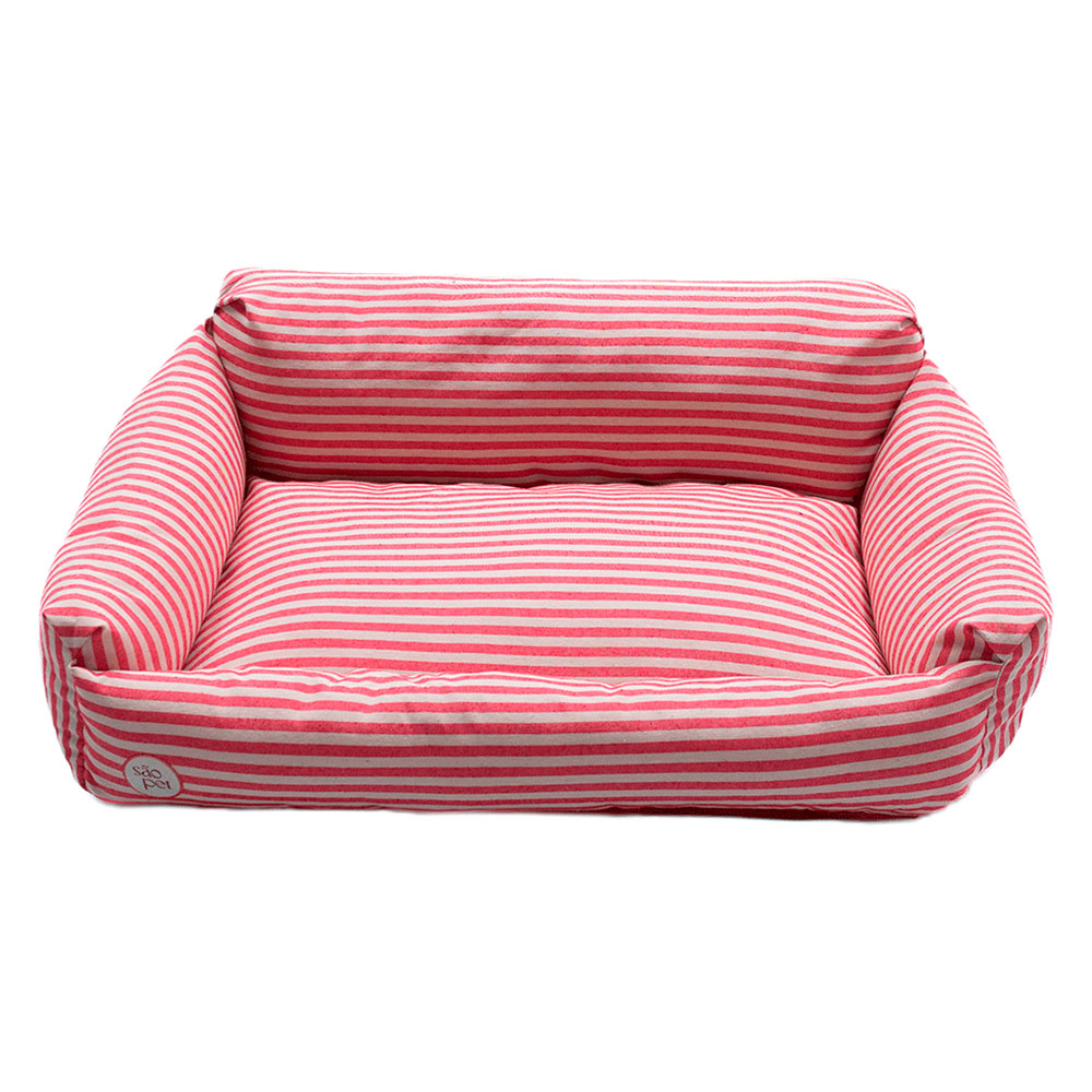 Cama Ilhéus Para Cães e Gatos São Pet Vermelha Tamanho P