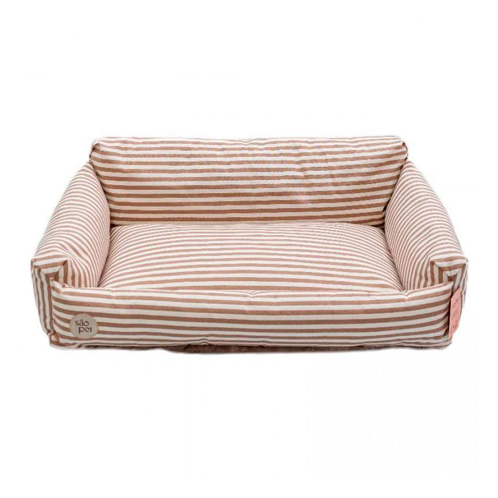 Cama Ilhéus Para Cães e Gatos São Pet Bege Tamanho M