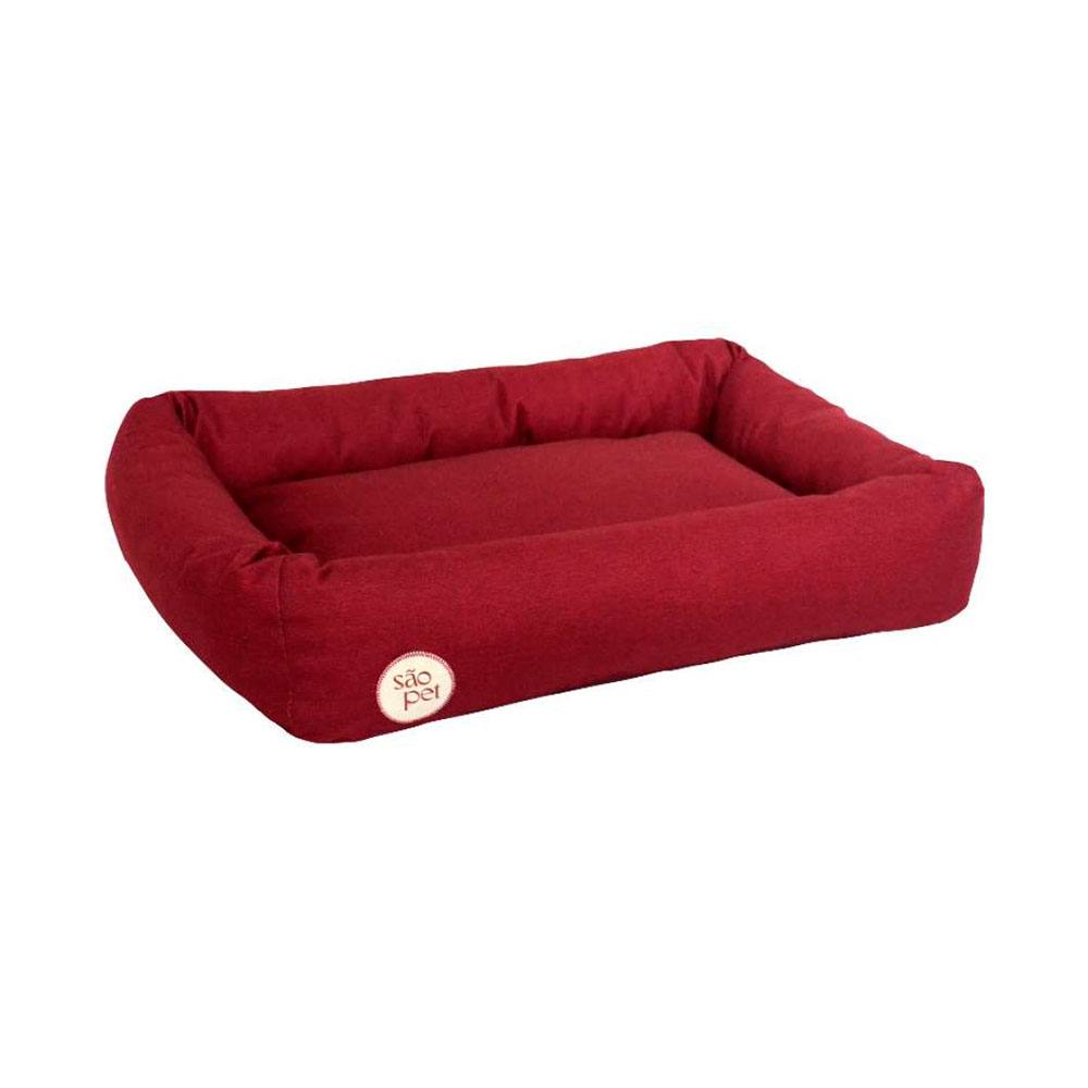 Cama Para Cães e Gatos Americana Vinho São Pet Tamanho M