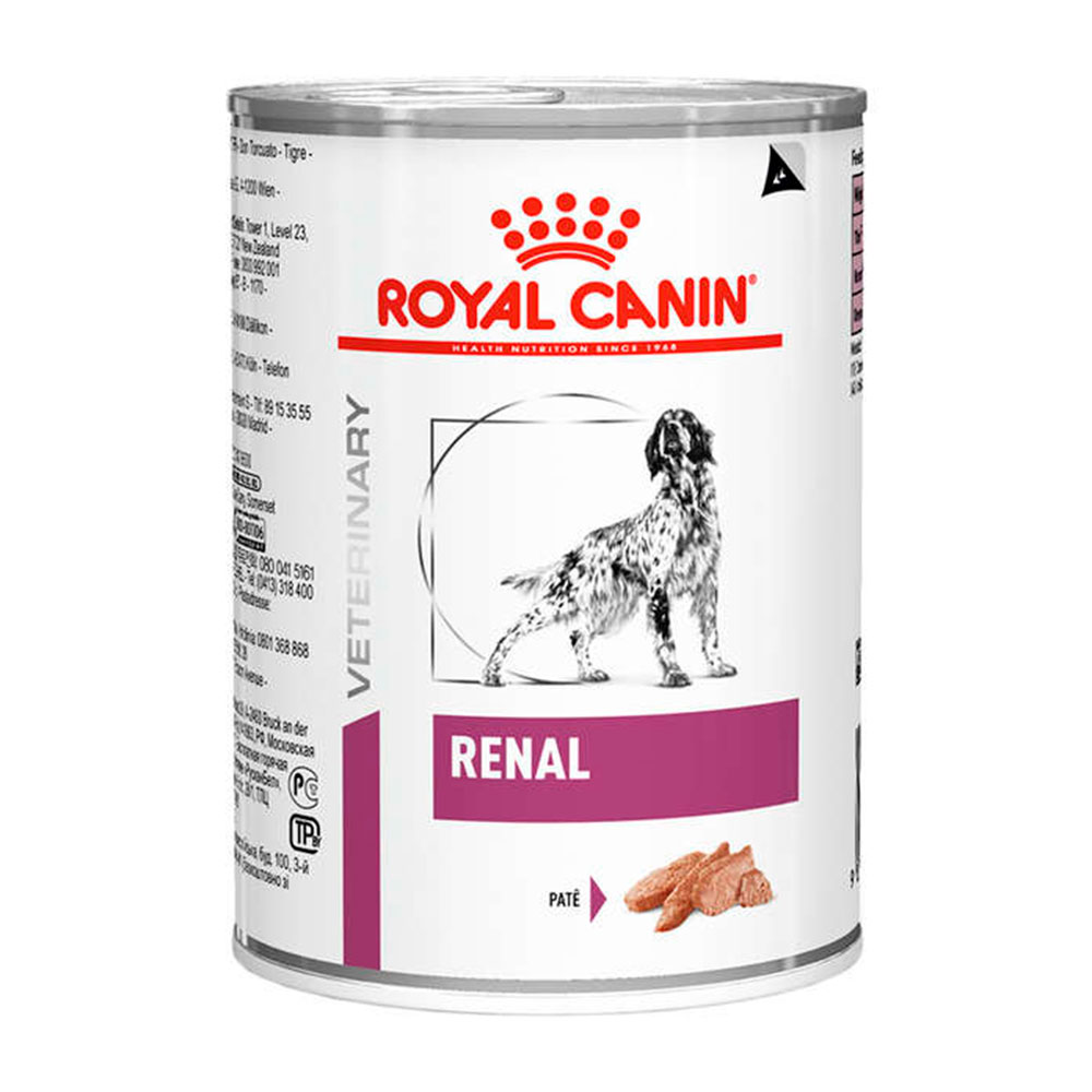Ração Úmida Royal Canin Lata Veterinary Renal Cães Adultos 410g