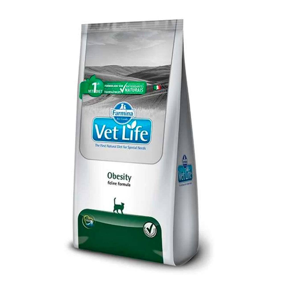 Ração Farmina Vet Life Obesity Para Gatos Adultos 400g