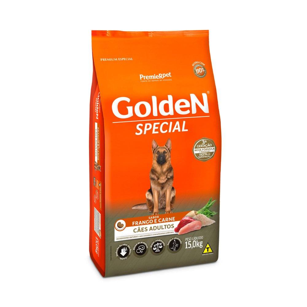 Ração Golden Special Cães Adultos Frango e Carne 15kg