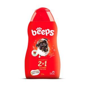 Shampoo Beeps 2 em 1 Para Cães e Gatos Pelo Curto Pet Society 500mL