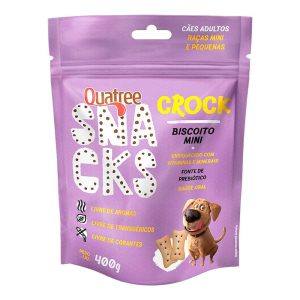 Biscoito Quatree Snacks Crock Mini Para Cães Adultos Raças Mini e Pequenas 400g