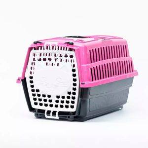 Caixa de Transporte Cat Love Travel Rosa Para Gatos Pet Injet Nº01