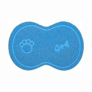 Tapete Para Comedouro Litter Mat Trap 8 Para Gatos Azul Jambo Pet