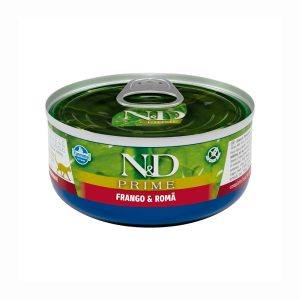 Ração Úmida Lata Farmina N&D Prime Gatos Adultos Frango e Romã 70g