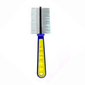 Pente Para Cães e Gatos Cabo de Plástico Savana Pet com 49 Dentes