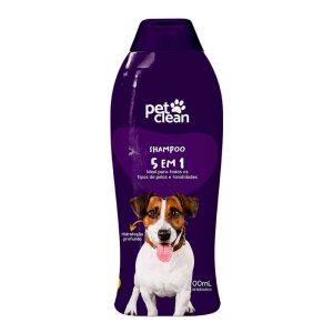 Shampoo e Condicionador Para Cães e Gatos 5 em 1 Pet Clean 700mL