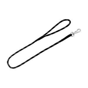 Guia Redonda Para Cães Mosquetão Giratório 100x0,6cm Preto São Pet